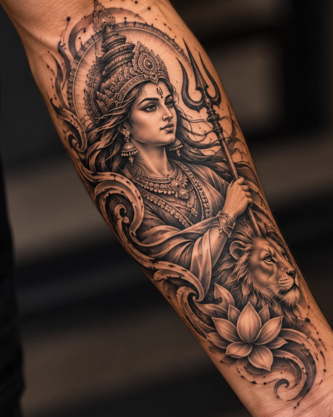 Custom black forest armband tattoo design